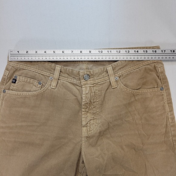 AG Adriano Goldschmied Corduroy Pants Mens 33x27 Brown Graduate Tailored Preppy - Picture 9 of 12